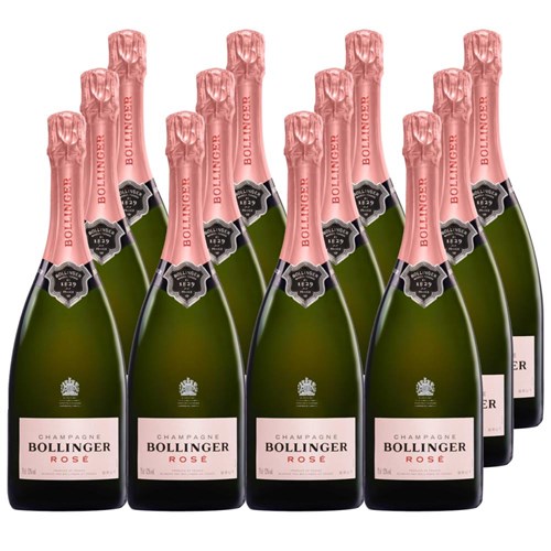 Bollinger Rose Champagne 75cl Crate of 12 Champagne
